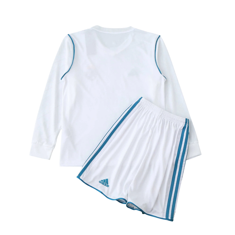 Kit Infantil Real Madrid I 2017/18 Manga Longa