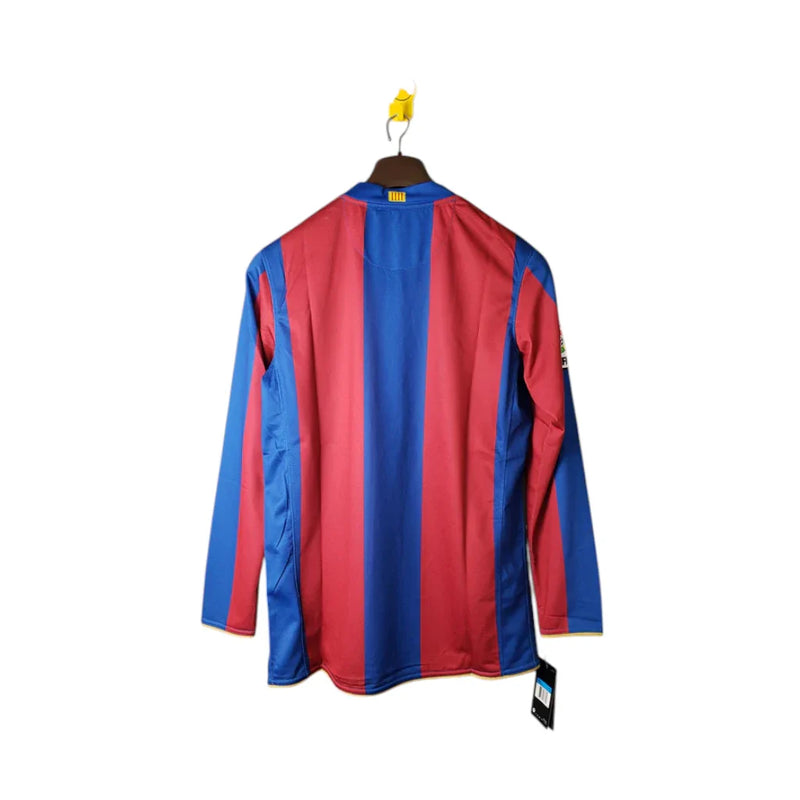 Camisa Barcelona I 2007/08 Manga Longa