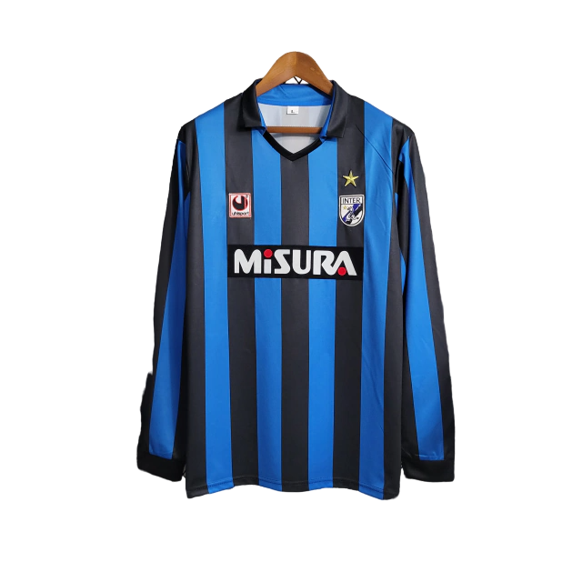 Camisa Inter de Milão I 1988/89 Manga Longa