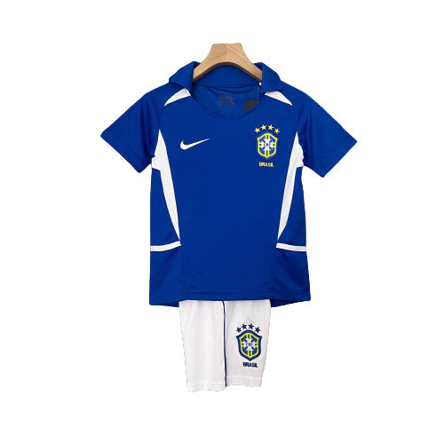 Completo Bambino Retrò - Brasile 2002 II Away