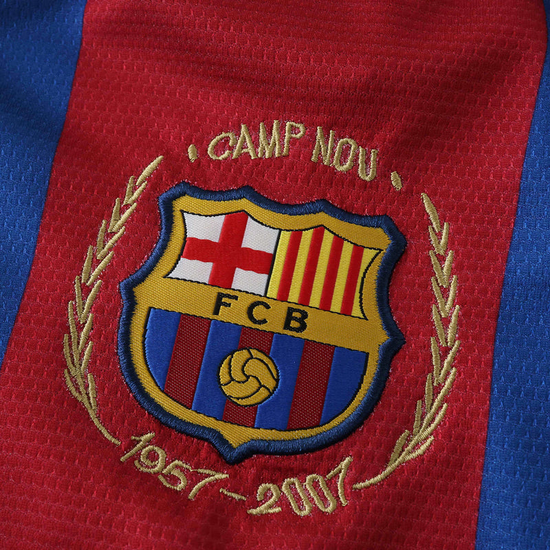 Camisa Barcelona I 2007/08 Manga Longa