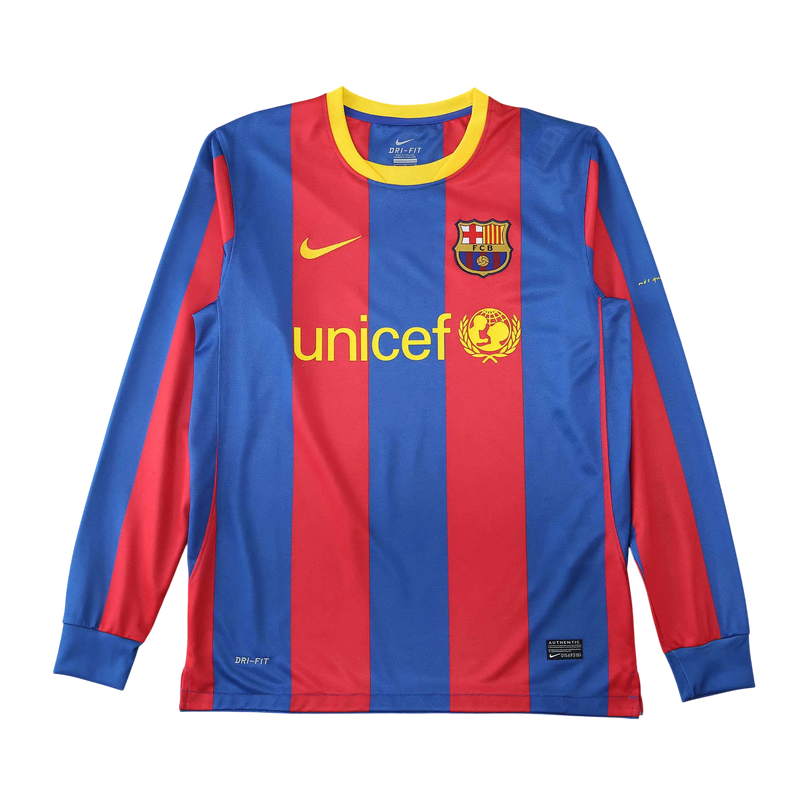 Camisa Barcelona I 2010/11 Manga Longa