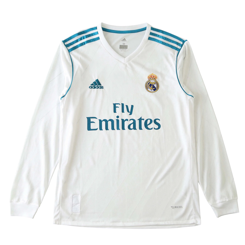 Camisa Real Madrid I 2017/18 Manga Longa