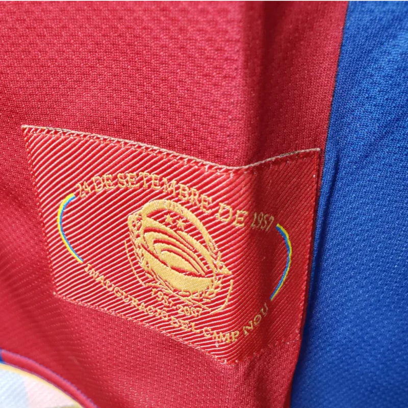 Camisa Barcelona I 2007/08 Manga Longa