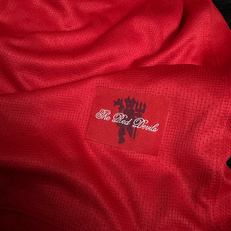 Camisa Manchester United I 2007/08 Manga Longa