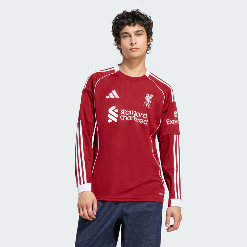 Camisa Liverpool I 2025/26 Manga Longa