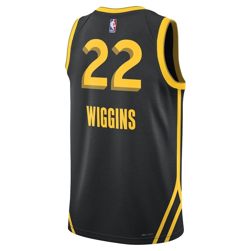 Maglia NBA Andrew Wiggins - Golden State Warriors - 23/24 - Nero - Edizione Città