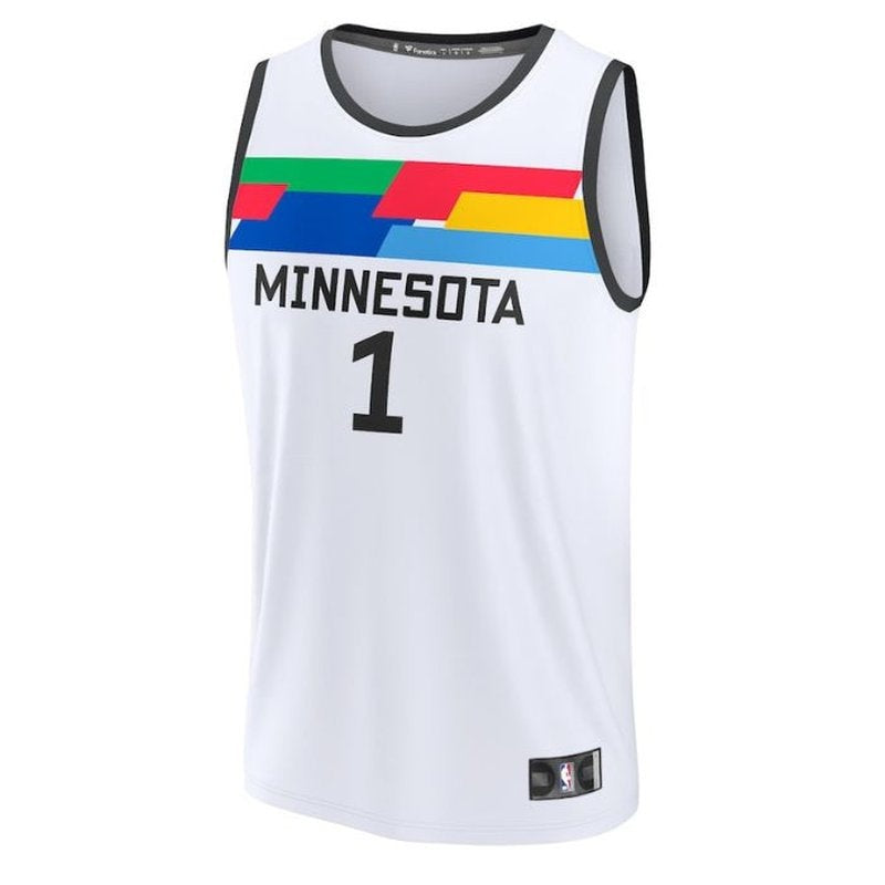 Maglia NBA Anthony Edwards - Minnesota Timberwolves - 2023 Fastbreak - Edizione Città - Bianco