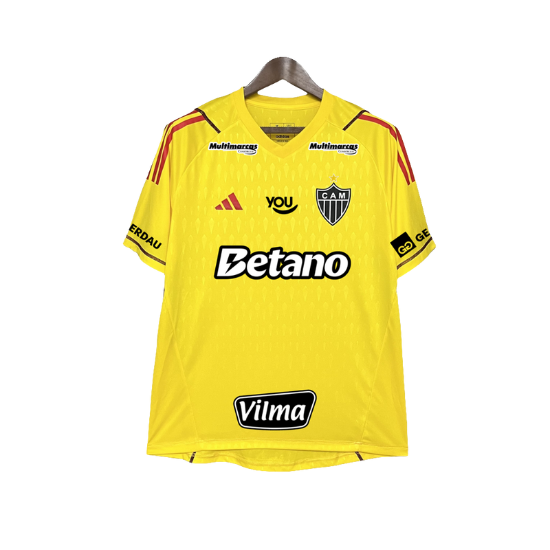 Maglia Atlético Mineiro 24/25 Portiere - Giallo - Tutte le Sponsorizzazioni - Versione Tifoso