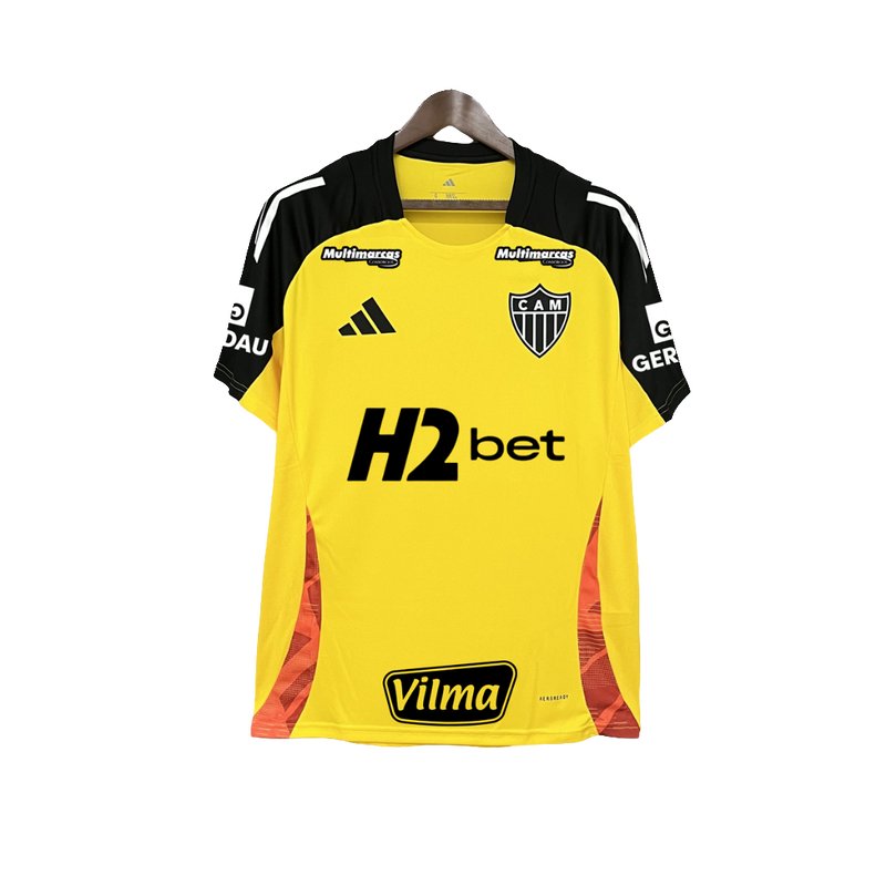 Maglia Atlético Mineiro 25/26 Giallo Allenamento - Tutte le Sponsorizzazioni - Versione Tifoso