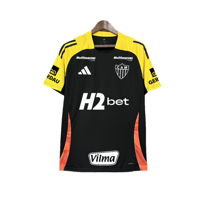 Maglia Atlético Mineiro 25/26 Allenamento - Tutte le Sponsorizzazioni - Nero - Versione Tifoso