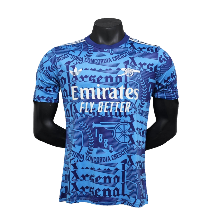 Maglia Arsenal 25/26 Pre-Partita - Blu - Versione Giocatore