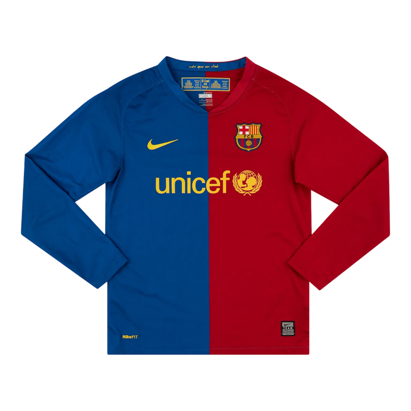 Camisa Barcelona I 2008/09 Manga Longa