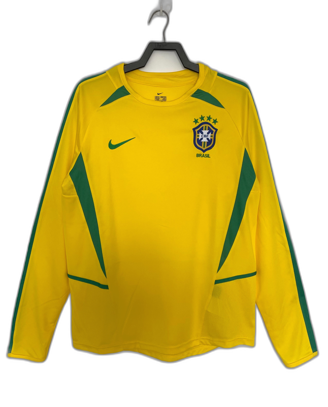 Maglia Brasile 2002 I Home - Versione Retrò Manica Lunga