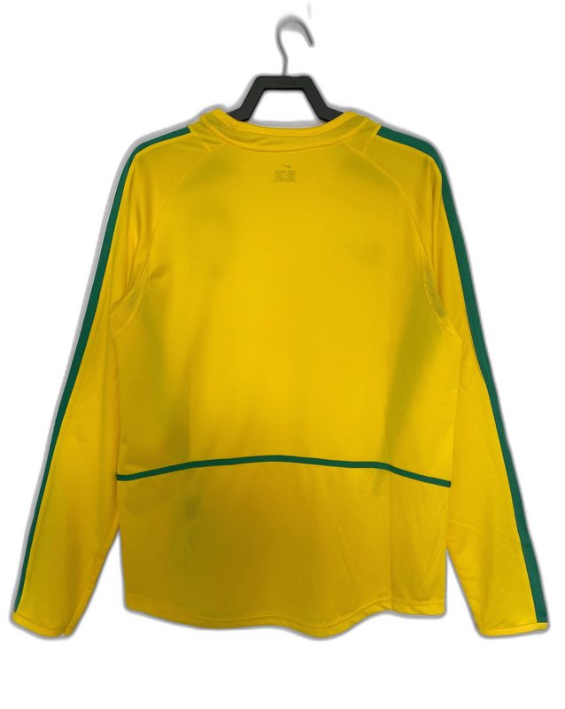 Maglia Brasile 2002 I Home - Versione Retrò Manica Lunga