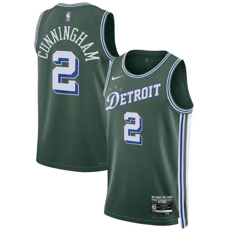 Maglia NBA Cade Cunningham - Detroit Pistons - 2023 - Edizione Città - Verde