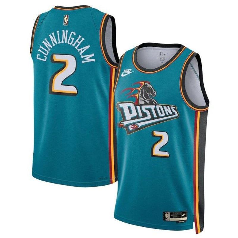 Maglia NBA Cade Cunningham - Detroit Pistons - 2023 Blu Petrolio - Edizione Classica