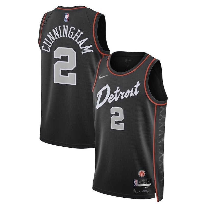 Maglia NBA Cade Cunningham - Detroit Pistons - 23/24 - Nero - Edizione Città