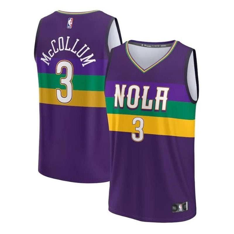 Maglia NBA CJ McCollum - New Orleans Pelicans - 2023 Fastbreak - Edizione Città - Viola