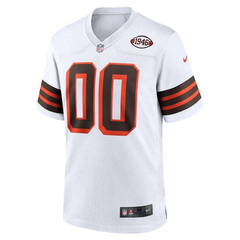 Maglia NFL Cleveland Browns - Alternativa - Edizione Personalizzata - Marrone - Bianco