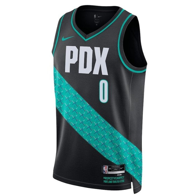 Maglia NBA Damian Lillard - Portland Trail Blazers - 2023 - Edizione Città - Nero