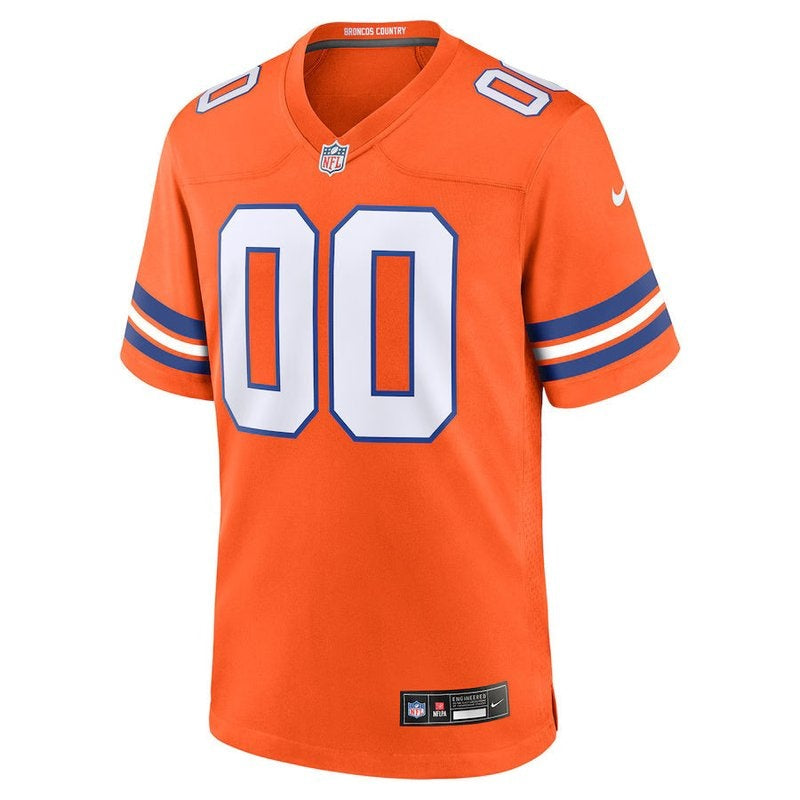 Maglia NFL Denver Broncos - Collezione Mile High - Retrò 1977 - Versione di Gioco - Arancione