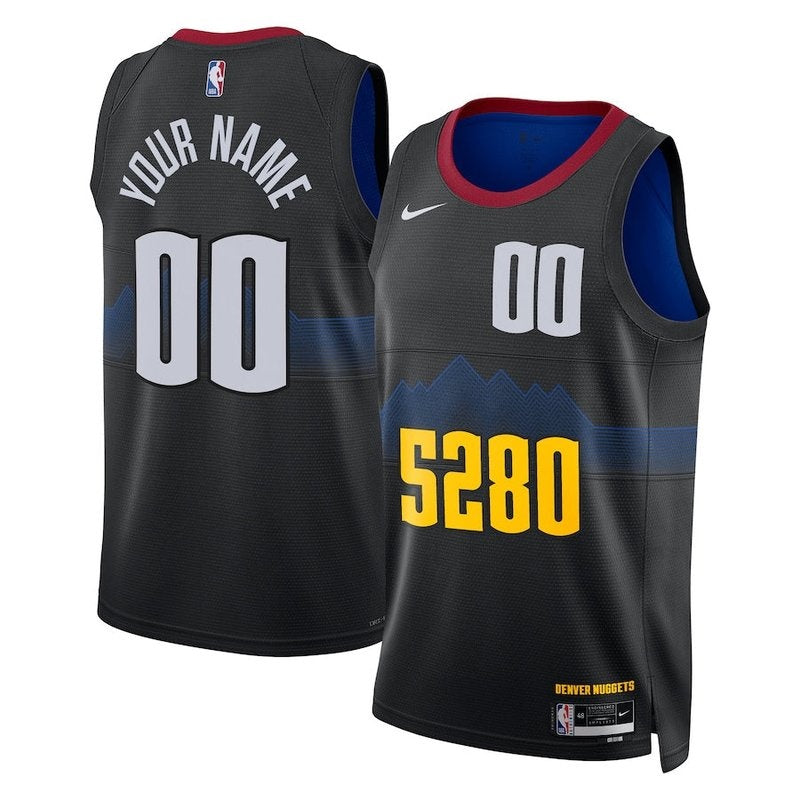 Maglia NBA - Denver Nuggets - 23/24 - Nero - Edizione Città