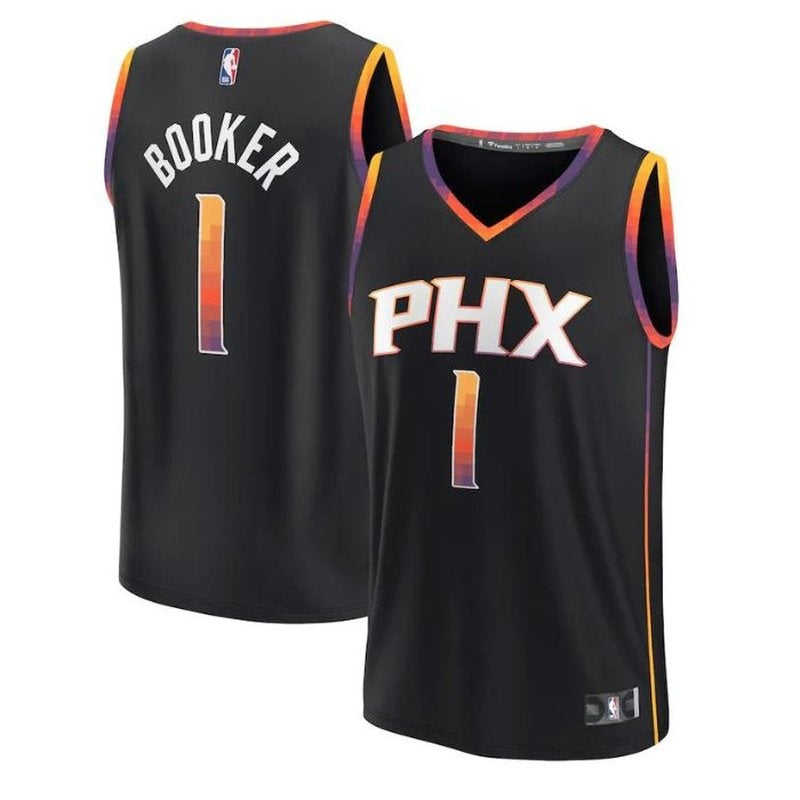 Maglia NBA Devin Booker - Phoenix Suns - 2023 Fast Break Giocatore - Nero - Edizione di Impatto