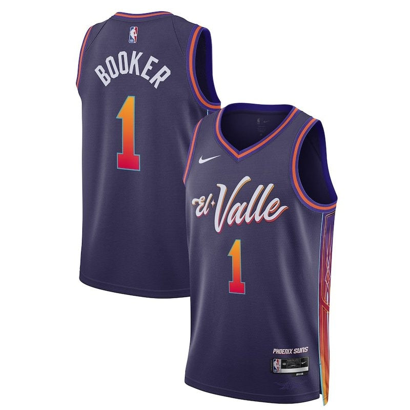 Maglia NBA Devin Booker - Phoenix Suns - 23/24 - Viola - Edizione Città
