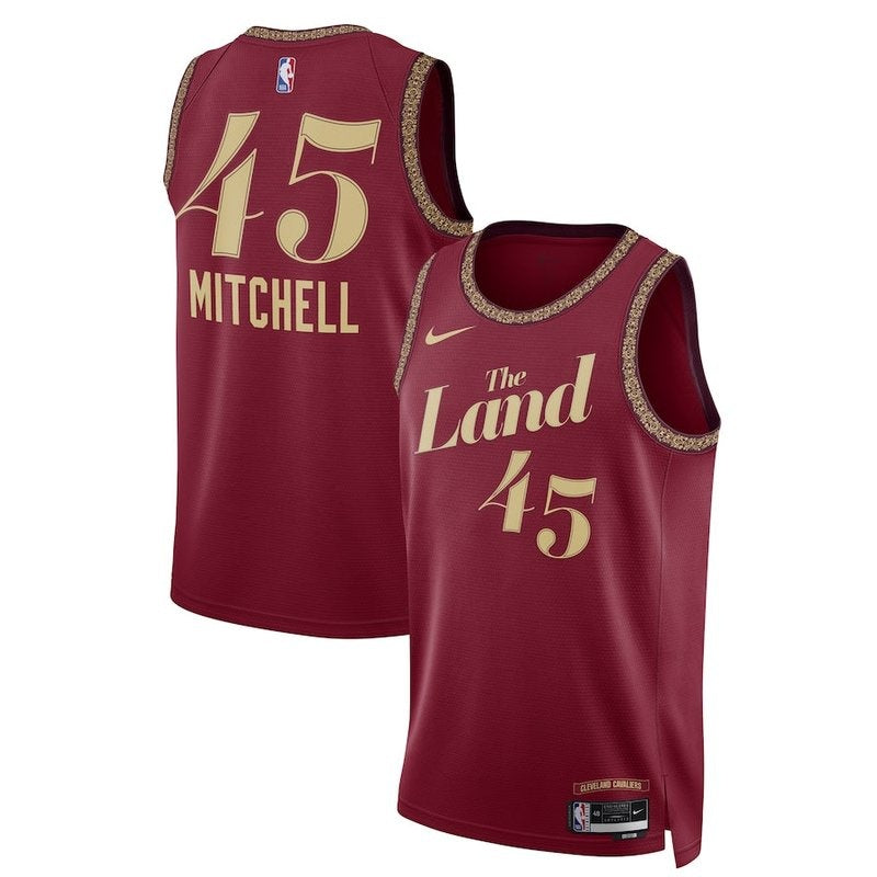 Maglia NBA Donovan Mitchell - Cleveland Cavaliers - 23/24 - Bordeaux - Edizione Città
