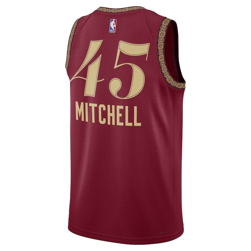 Maglia NBA Donovan Mitchell - Cleveland Cavaliers - 23/24 - Bordeaux - Edizione Città