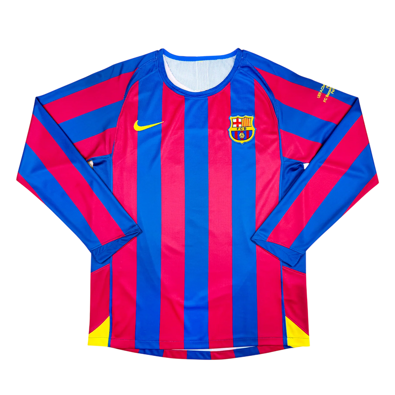 Camisa Barcelona I 2005/06 Manga Longa