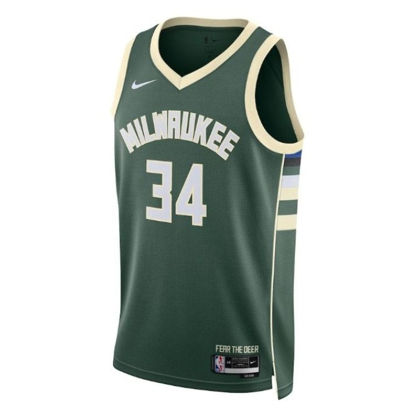 Maglia NBA Giannis Antetokounmpo - Milwaukee Bucks - 2023 - Edizione Icona - Hunter Green