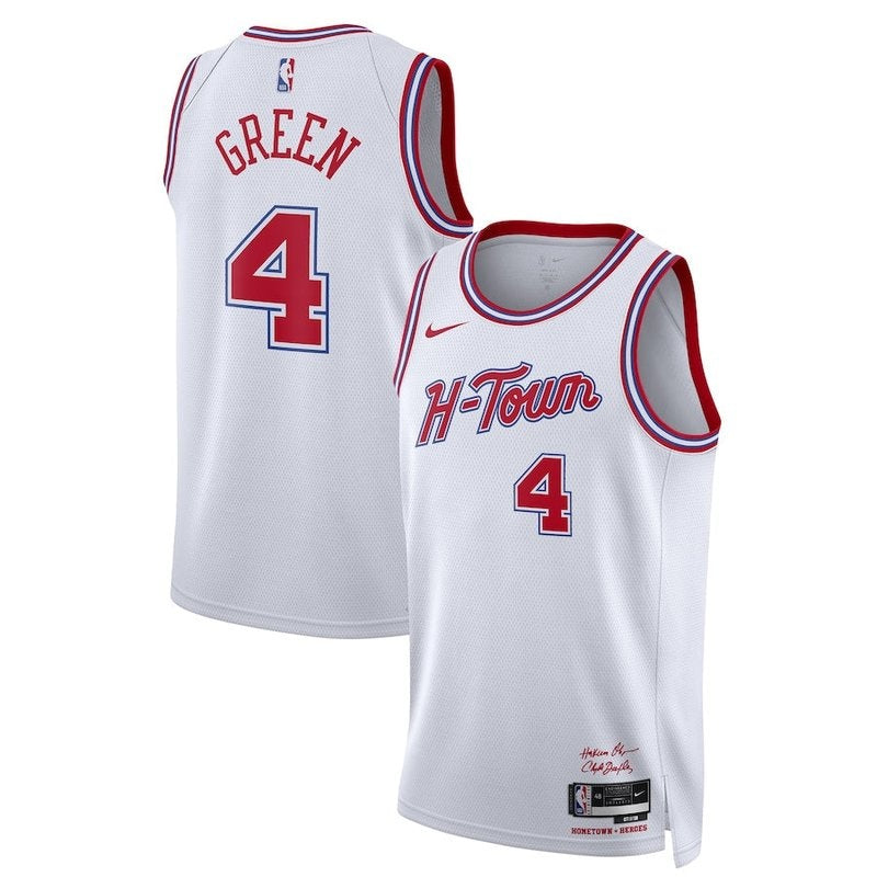Maglia NBA Jalen Green - Houston Rockets - 23/24 - Bianco - Edizione Città