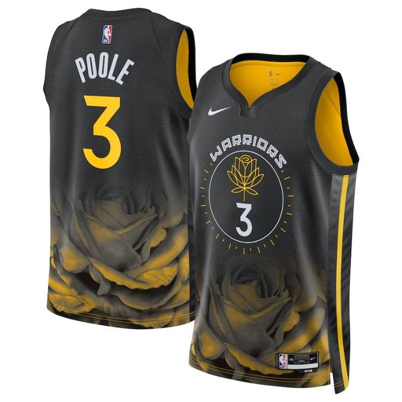 Maglia NBA Jordan Poole - Golden State Warriors - 2023 - Edizione Città - Nero