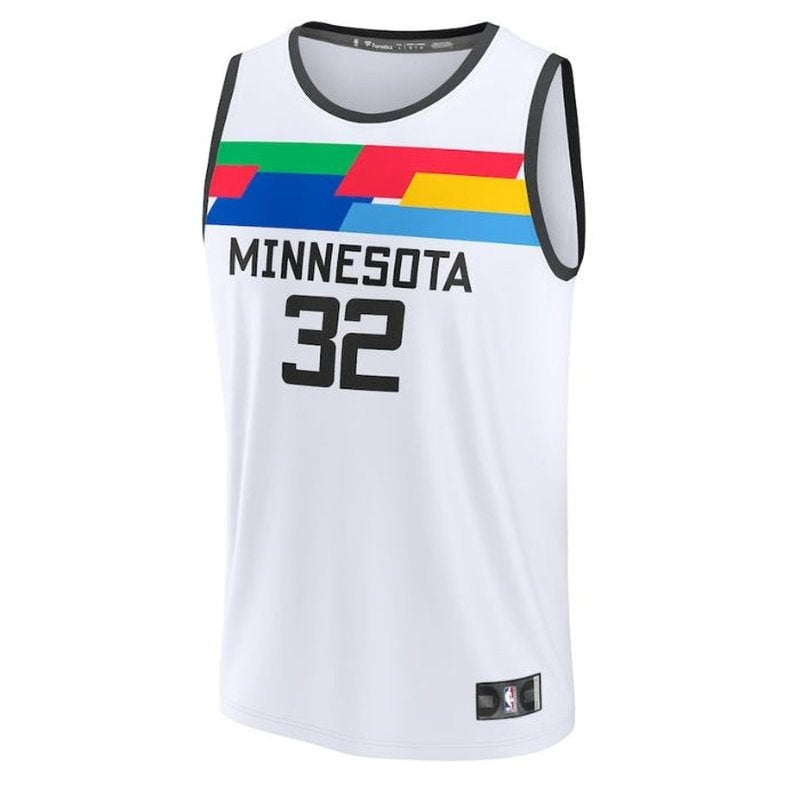 Maglia NBA Karl-Anthony Towns - Minnesota Timberwolves - 2023 Fastbreak - Edizione Città - Bianco