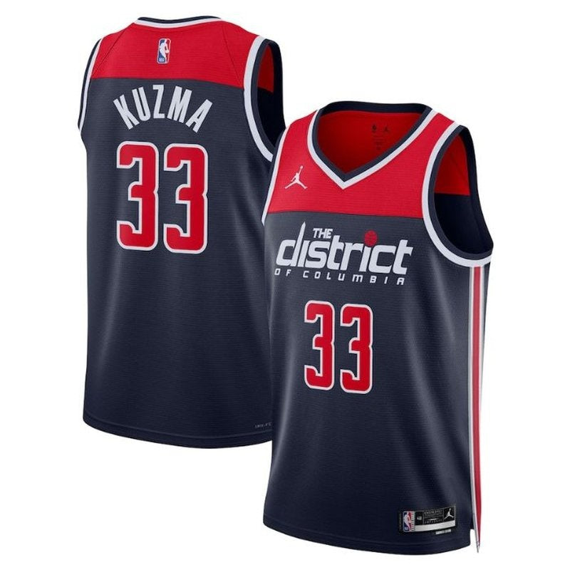 Maglia NBA Kyle Kuzma - Washington Wizards - 2023 Edizione di Impatto - Blu Marino