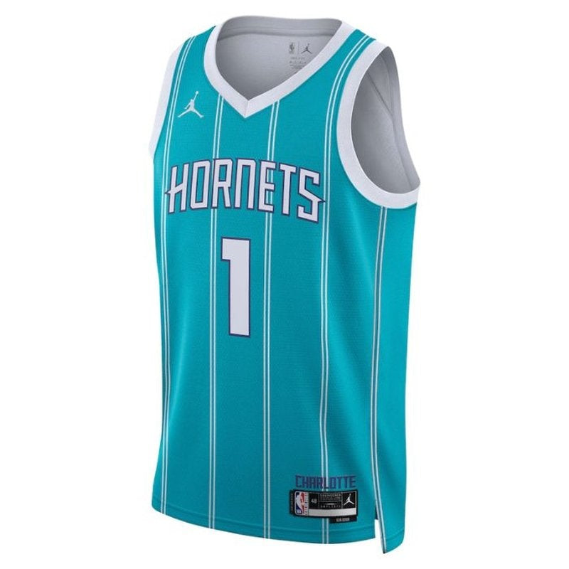 Maglia NBA LaMelo Ball - Charlotte Hornets - 2023 - Edizione Icona - Blu Petrolio