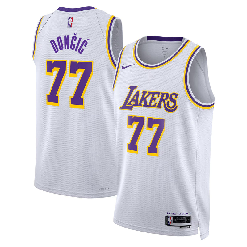 Maglia NBA Luka Dončić - Los Angeles Lakers - Edizione Associazione 2024 - Bianco - Unisex