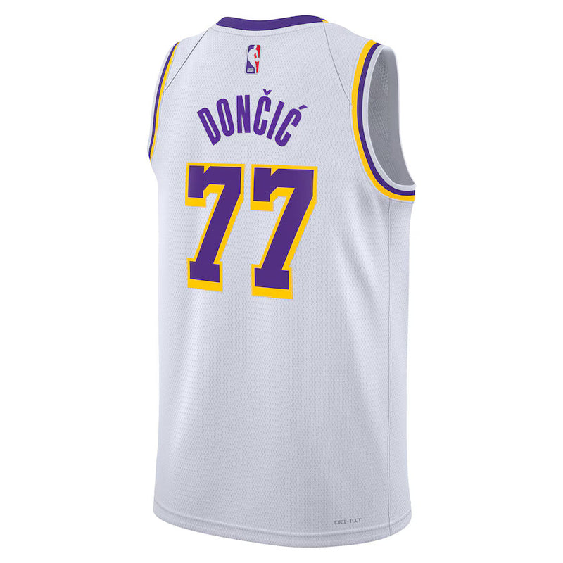 Maglia NBA Luka Dončić - Los Angeles Lakers - Edizione Associazione 2024 - Bianco - Unisex