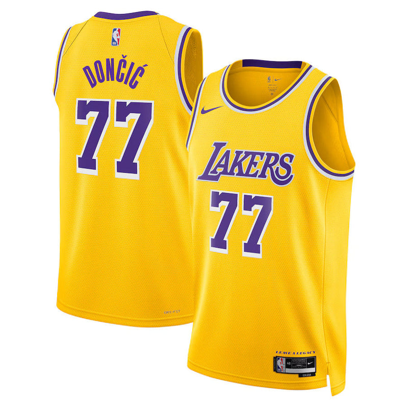 Maglia NBA Luka Dončić - Los Angeles Lakers - Edizione Icona 2024 - Oro - Unisex