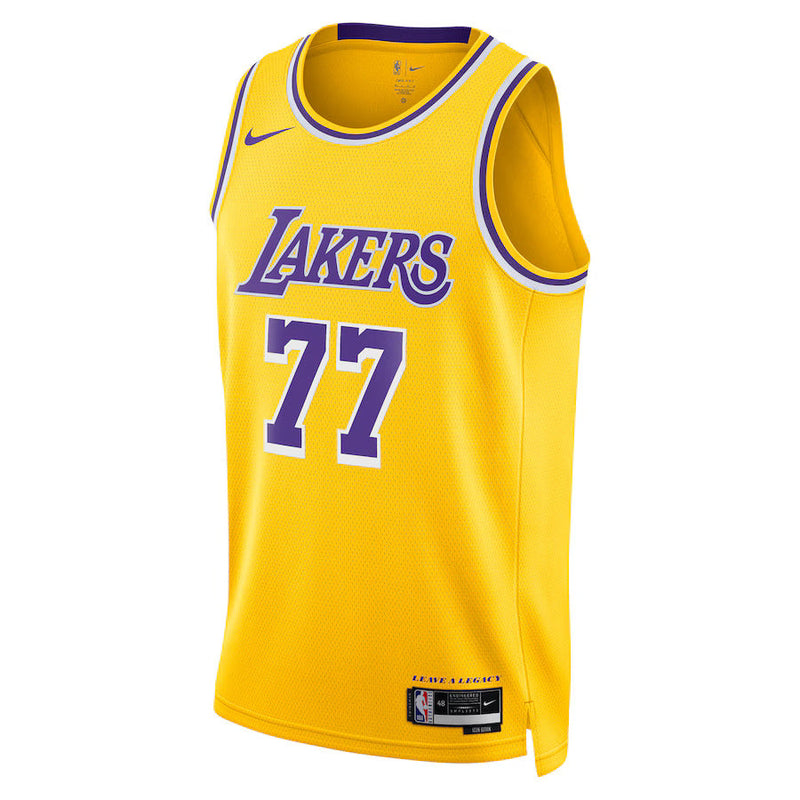 Maglia NBA Luka Dončić - Los Angeles Lakers - Edizione Icona 2024 - Oro - Unisex