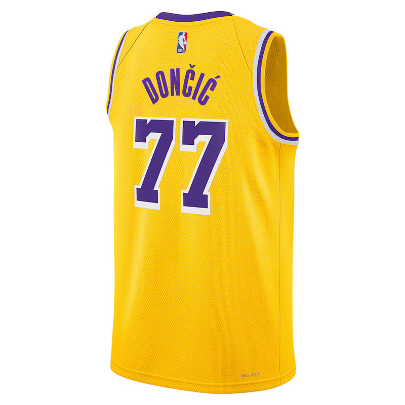 Maglia NBA Luka Dončić - Los Angeles Lakers - Edizione Icona 2024 - Oro - Unisex