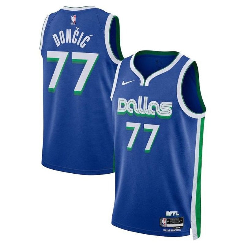 Maglia NBA Luka Dončić - Dallas Mavericks - 2023 - Edizione Città - Blu