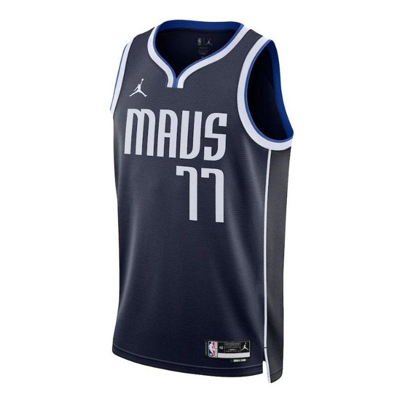 Maglia NBA Luka Dončić - Dallas Mavericks - 2023 Edizione di Impatto - Blu Marino