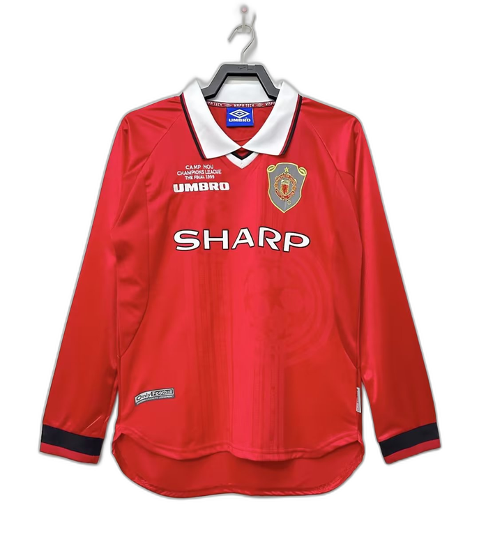 Maglia Manchester United 99/00 I Home - Versione Retrò Manica Lunga