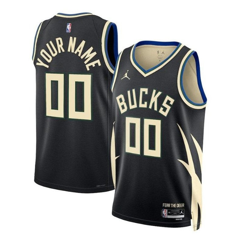 Maglia NBA - Milwaukee Bucks - 2023 - Edizione di Impatto - Nero
