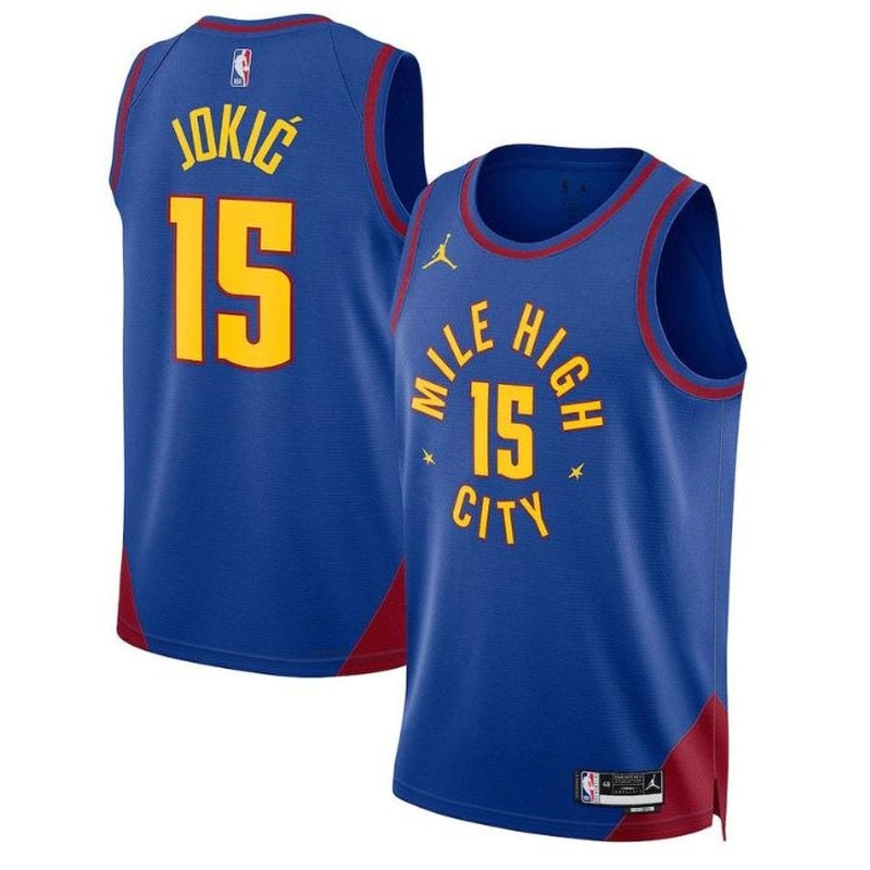 Maglia NBA Nikola Jokic - Denver Nuggets - 2023 Edizione di Impatto - Blu