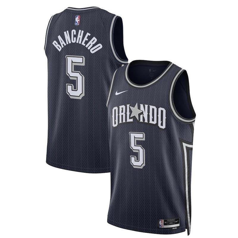 Maglia NBA Paolo Banchero - Orlando Magic - 23/24 - Blu Marino - Edizione Città