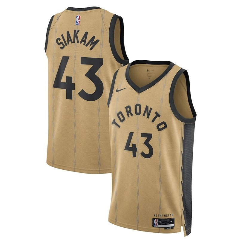 Maglia NBA Pascal Siakam - Toronto Raptors - 23/24 - Oro - Edizione Città
